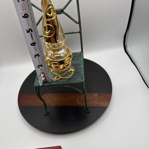 Vintage Hand blown Glass Hand Painted Ornament  Unique HTF Bohemian